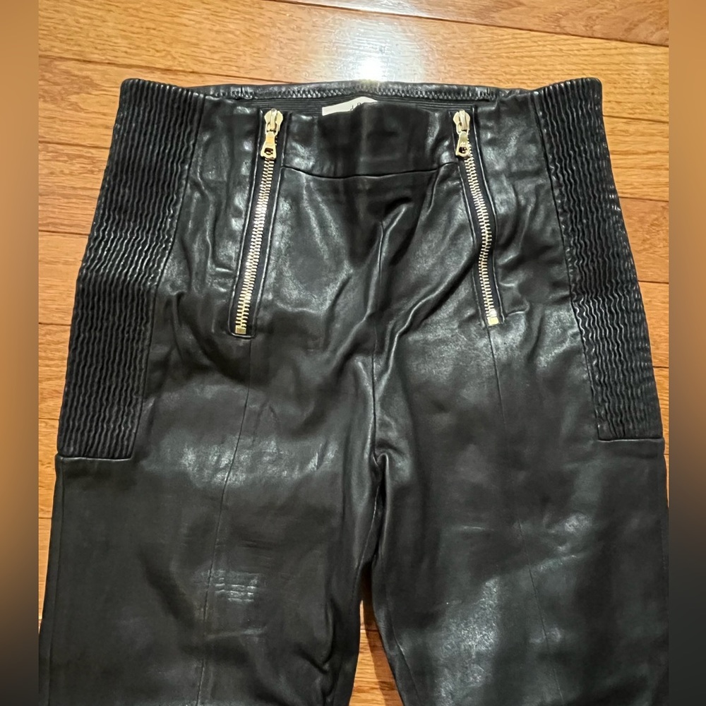 J Brand Black Leather Pants Size 2